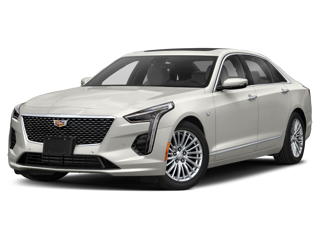white 2020 cadillac ct6 front left angle view