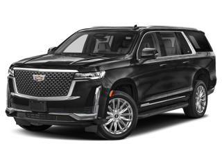 black 2022 cadillac escalade esv front left angle view