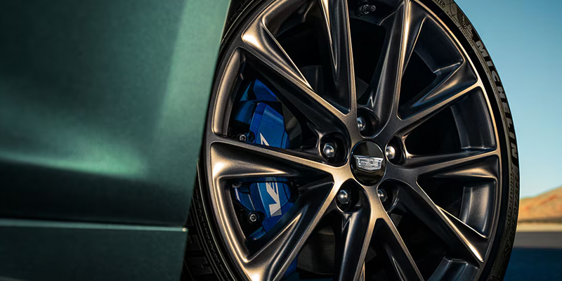 Wheel on a 2026 Cadillac CT5-V driving in Medford, OR