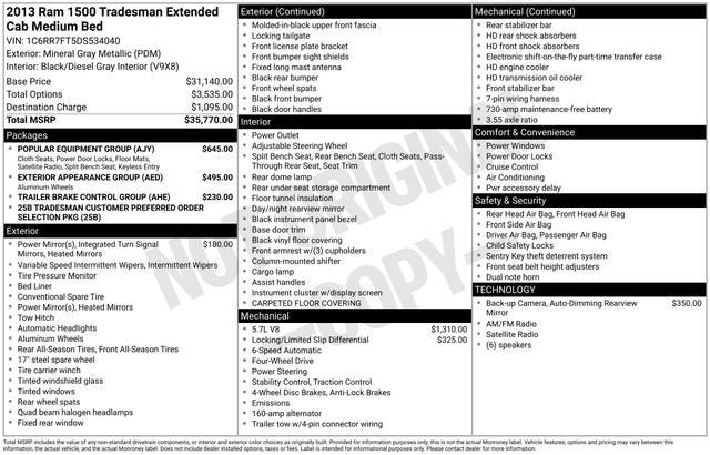 2013 RAM 1500 Tradesman