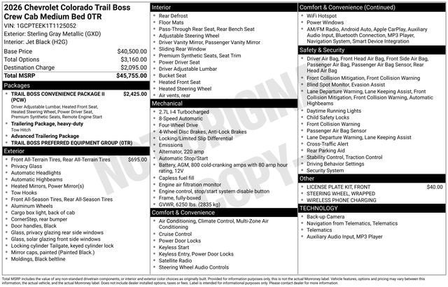 2026 Chevrolet Colorado Trail Boss