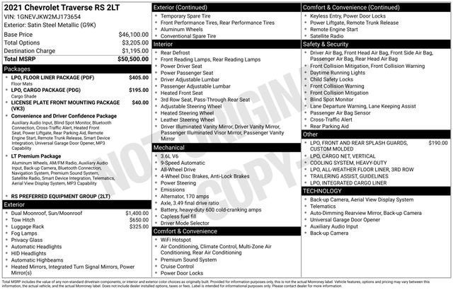 2021 Chevrolet Traverse RS