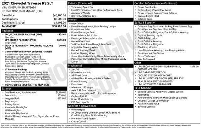 2021 Chevrolet Traverse RS