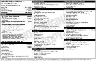 2021 Chevrolet Traverse RS