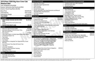 2018 RAM 3500 Big Horn