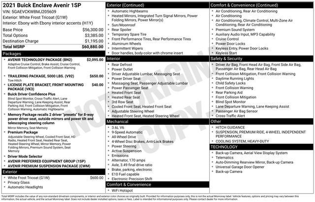 2021 Buick Enclave Avenir