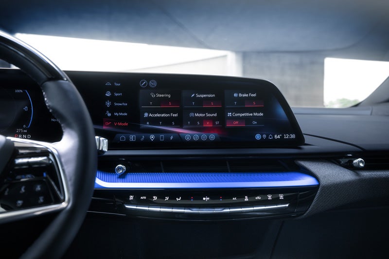 The 2026 OPTIQ-V Display Screen Displaying the V-Mode Settings | Airport Cadillac in Medford OR