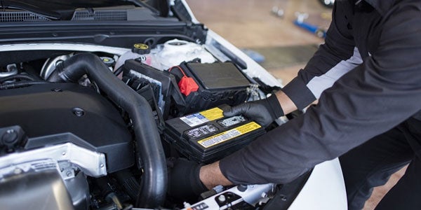 image of a person holding car battery
